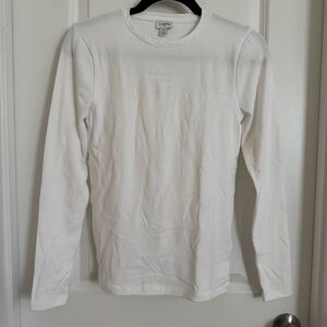 J Crew Pure White Long Sleeve Shirt, S